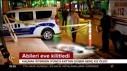 Abileri eve kilitledi