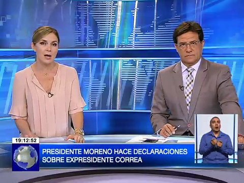Presidente Lenín Moreno hace declaraciones sobre ex presidente