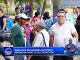 Jubilados de empresa eléctrica demandan pago de sus derechos