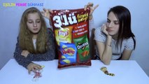 3lü Cips Challenge Mega Pakette Komik Pis Koku Cezalı - Eğlenceli Çocuk Videosu - Funny Kids Videos
