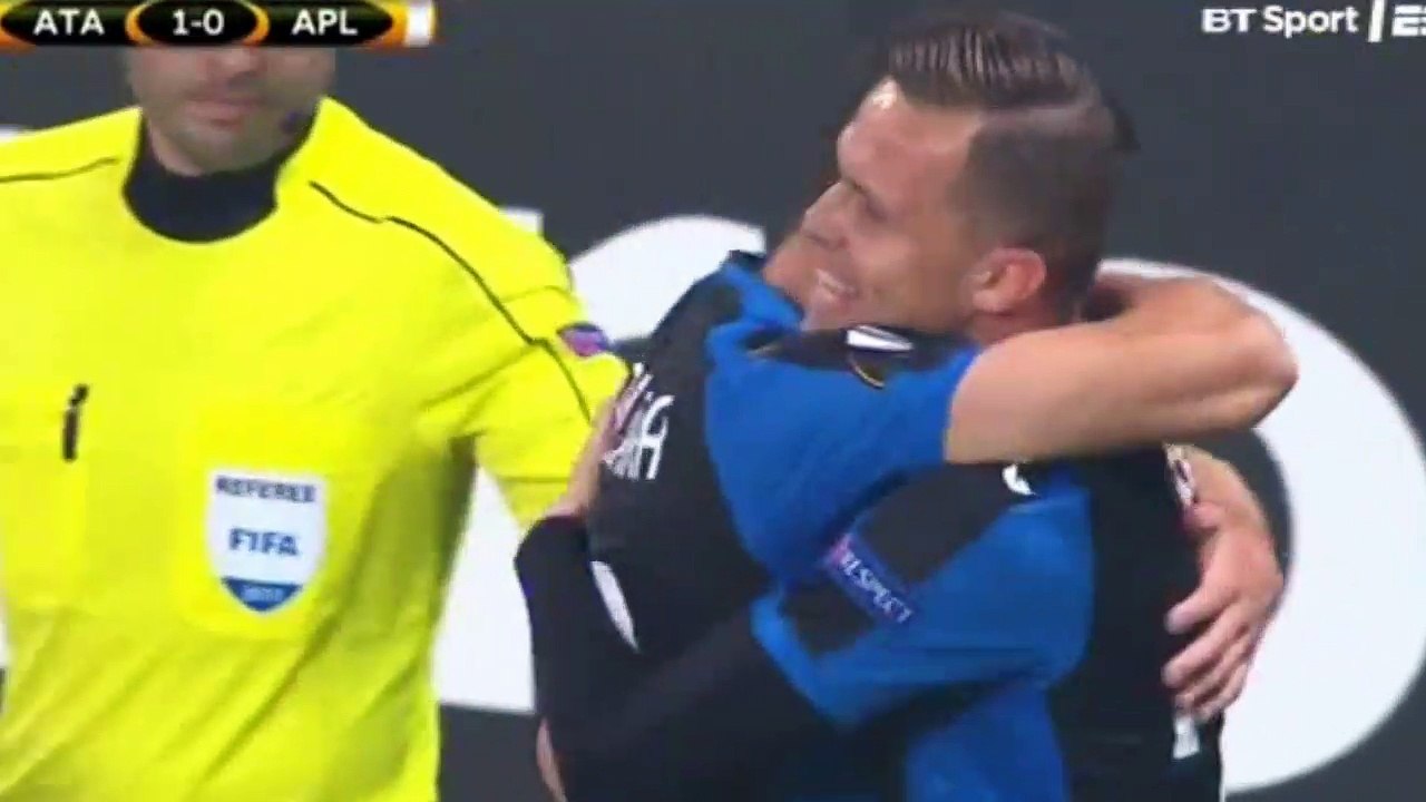Josip Ilicic Goal HD - Atalanta 1 - 0 Apollon Limassol - 19.10.2017 (Full Replay)