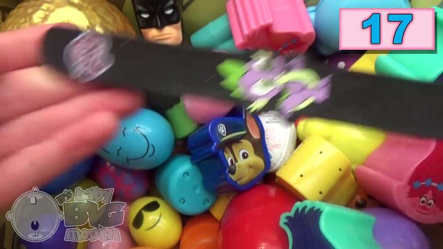 NEW Huge 101 Surprise Egg Opening! Kinder Surprise Disney Mickey Mouse Paw Patrol Trolls!