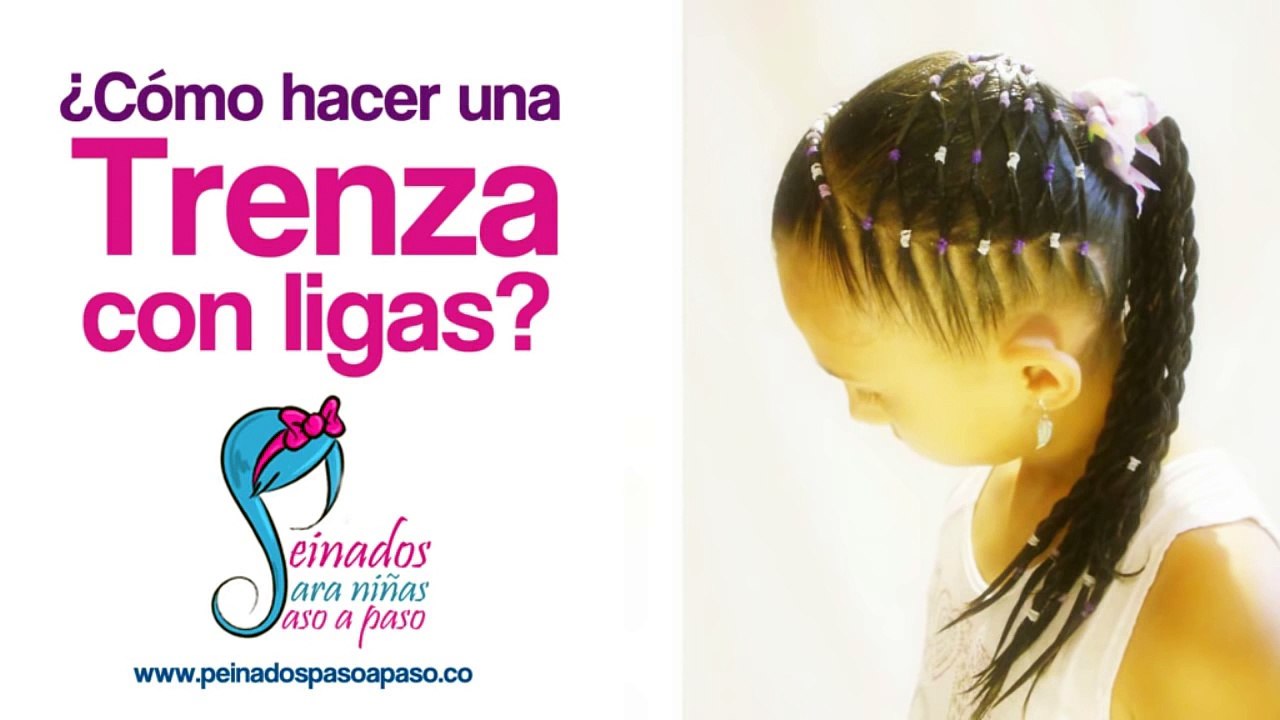 Peinado para niñas super lindo con ligas paso a paso
