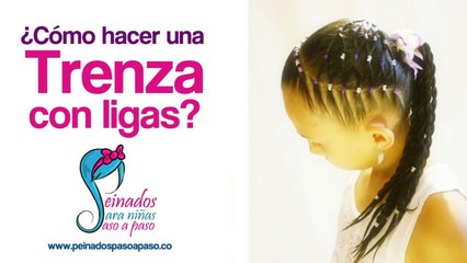 Peinado para niñas super lindo con ligas paso a paso