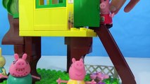 Nick Jr. PEPPA PIG Treehouse Construction Playset, George, Daddy Mommy Pig TOY Surprises | TUYC