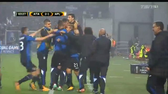 Andrea Petagna Goal HD - Atalanta	2-1	Apollon 19.10.2017