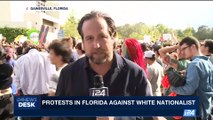 i24NEWS DESK | Protests in Florida against white nationalist | Thursday, October 19th 2017