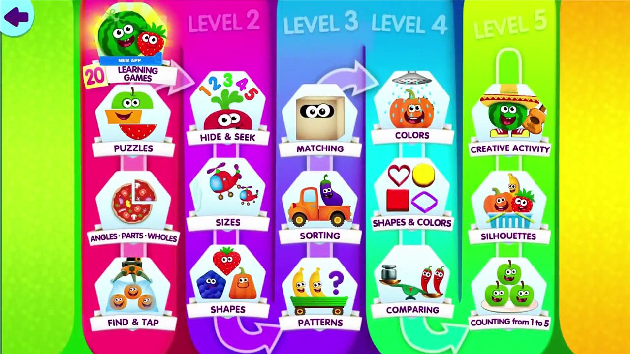 Fun Baby Learning Games - Baby Play & Learn New Color Numbers Letter Shapes Size With Funny Food 2