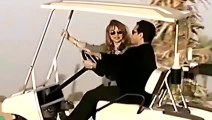 سهير شلبى تسقط أرضاً خلال حوارها مع محمد ثروت على سيارة جولف