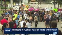 i24NEWS DESK | Protests in Florida against white nationalist | Thursday, October 19th 2017