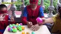 Surprise eggs for Dinosaur toy and sweet candy - SuperHeroes Finger Family Nursery Rhymes
