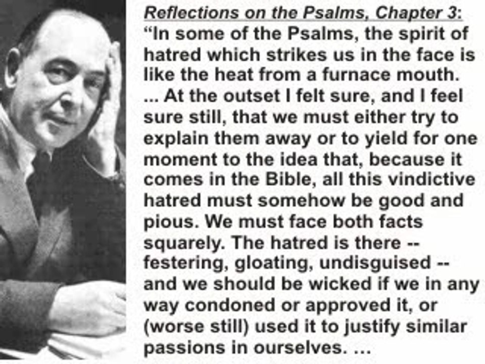 CS Lewis Hated the Psalms - Is this "Mere Christianity"?