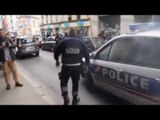 Fransa'da göstericiler polis aracına böyle saldırdı
