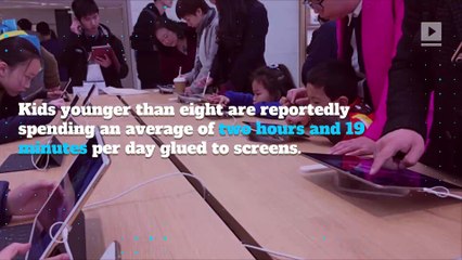 Children are spending a lot of time in front of screens