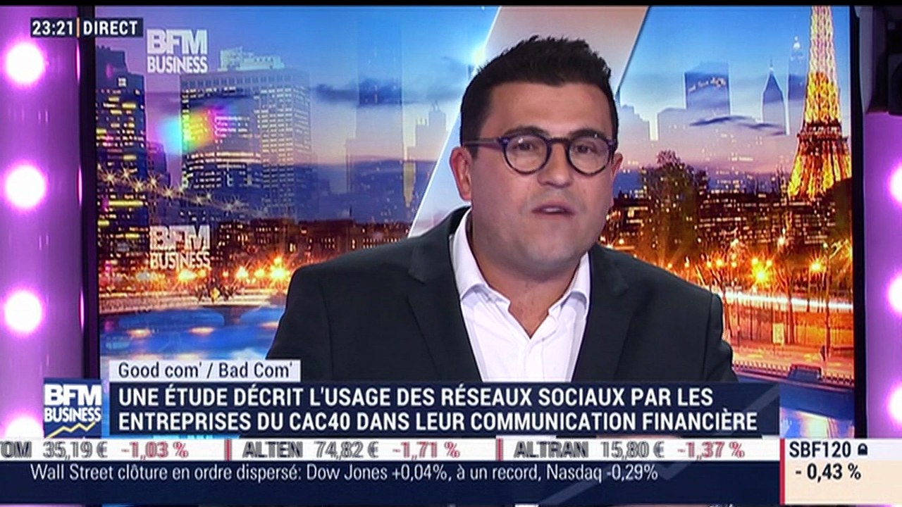 Good Com' / Bad Com': Quelles sociétés du Cac40 se servent le plus de réseaux sociaux pour leur communication financière ? - 19/10