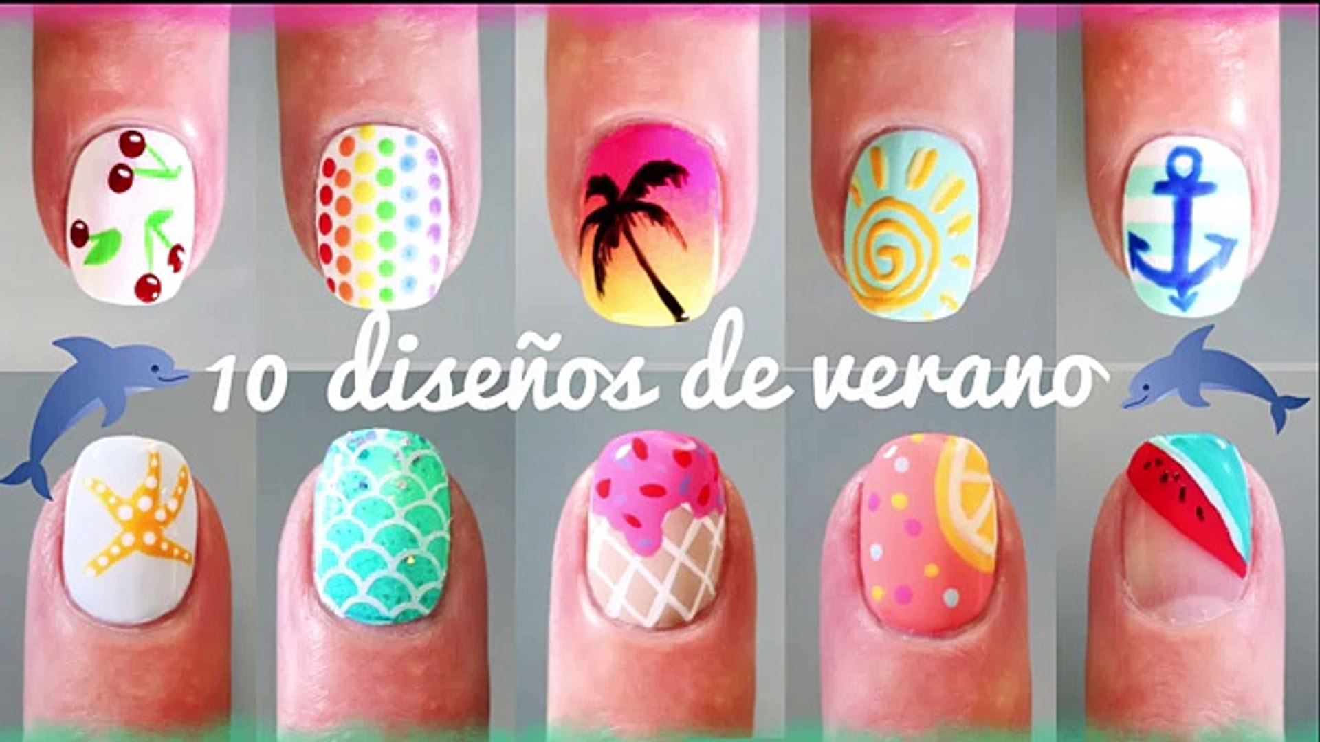 10 DISEÑOS DE UÑAS DECORADAS FÁCIL Y RÁPIDO PARA EL VERANO - video  Dailymotion