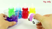 Learn Colors with Orbeez in the Baby Milk Bottles, Disney Tsum Tsum Cars Surprise Toys
