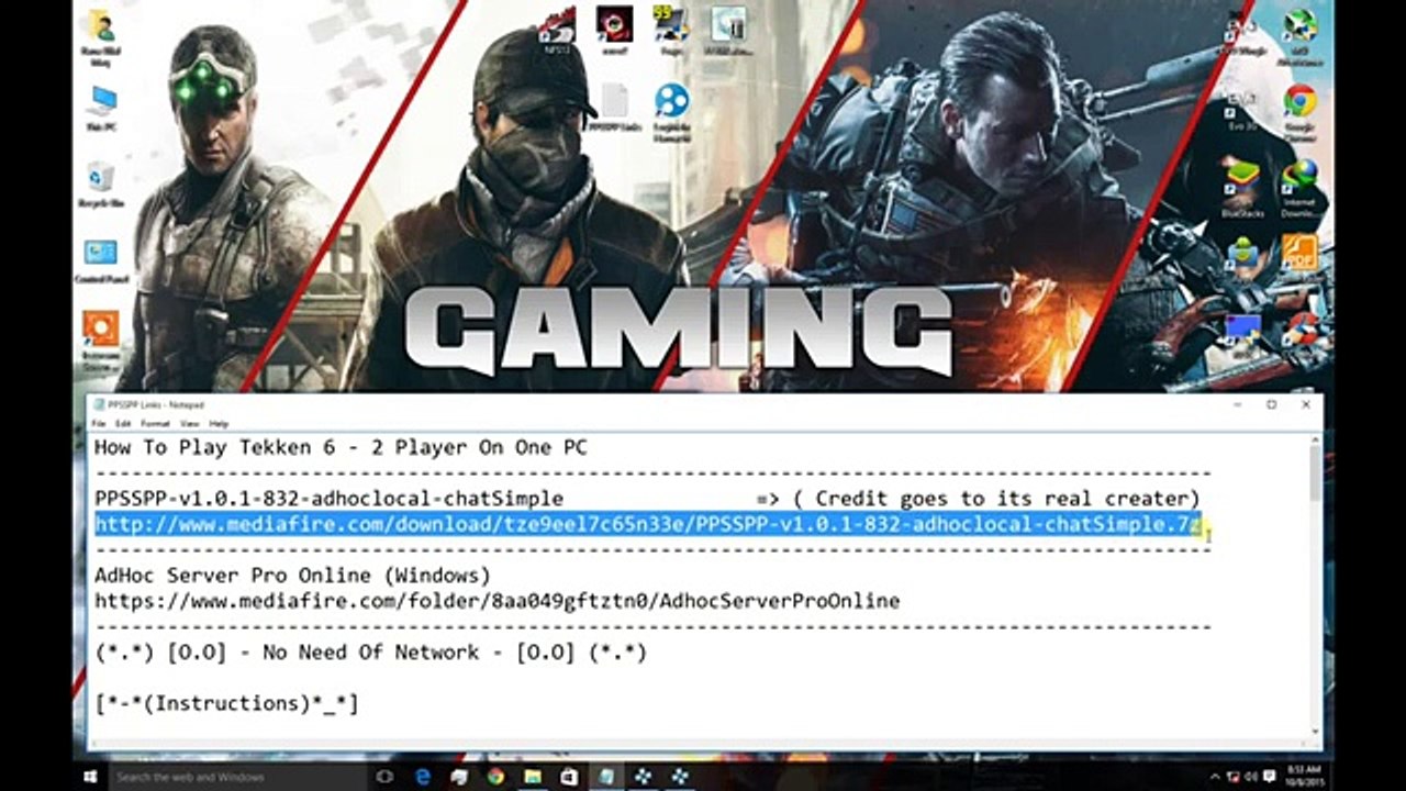 How To Play Tekken 6 , Two Player On One PC Without Internet - PPSSPP Full Guide