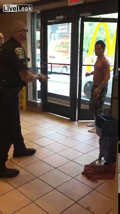 Police Detains Man On Drugs At McDonalds