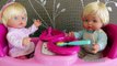 Baby Dolls Twins Highchair - Twin Baby Dolls dinner Time Nenuco Baby Annabell