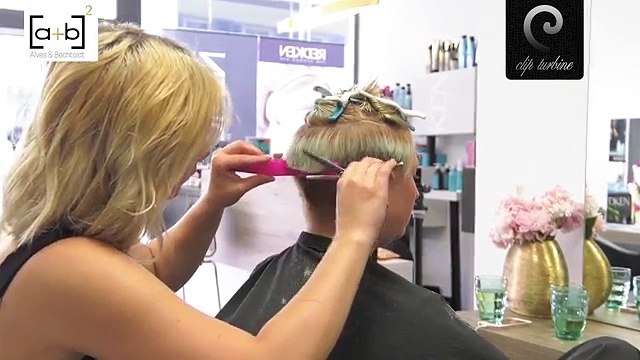 short pixie haircut, granny / grey hair, undercut hairstyle, 2017 makevover by Alves & Bechtholdt