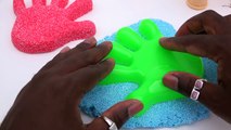 DIY Kinetic Foam Hello Kitty VS Kinetic Sand Hello Kitty VS Play Doh Finger Family Learn Colors