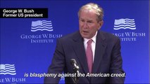 George W. Bush slams Trump-era politics