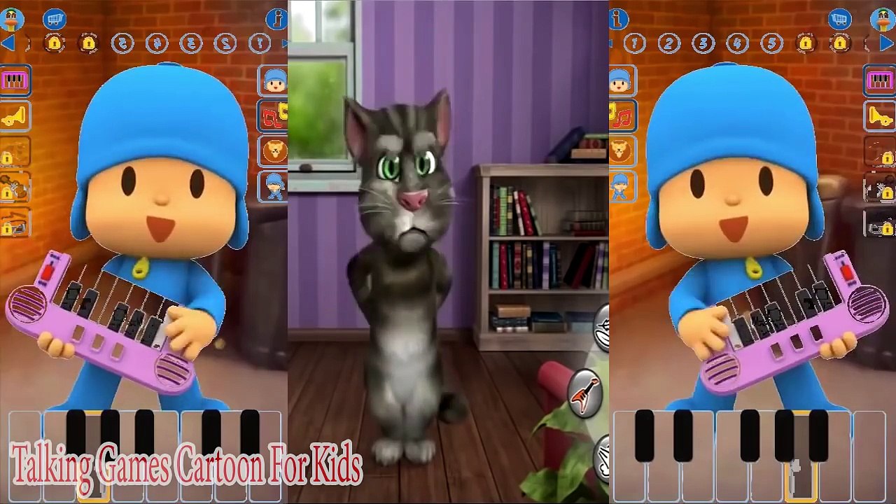Learn Colors with Talking Pocoyo and Talking Tom Colours for Kids Children NEW Funny Collection