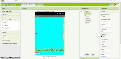 How to make Flappy Bird with app inventor - part 1