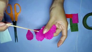 How to Make Mallow Crepe Paper flowers - Flower Making of Crepe Paper - Paper Flower Tutorial