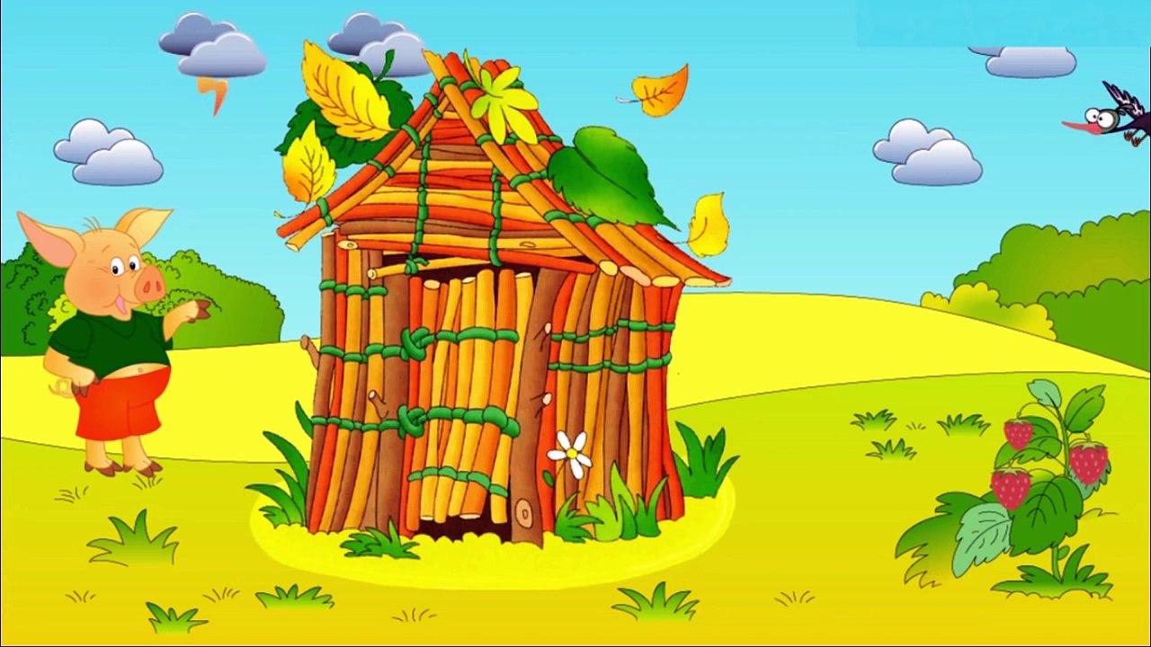 Три Поросенка и Волк мультфильм для детей - по мотивам сказки 3 Поросёнка