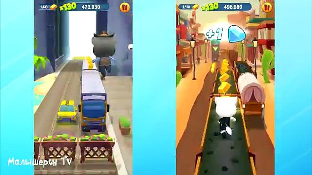 ГОВОРЯЩИЙ ТОМ бег ЗА ЗОЛОТОМ #12 Анджела Полиция КОВБОЙ Том Мультик игра Видео для детей #малышерин