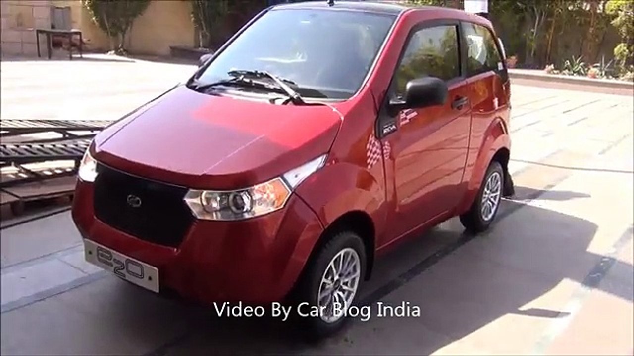 Mahindra Reva e2o Exterior Interior & Review - hybiz.tv