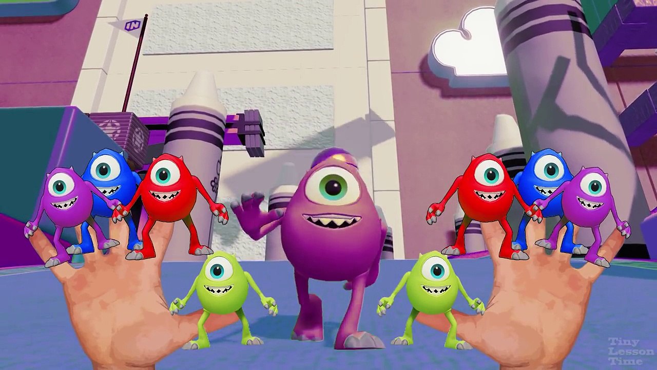 Pixar Monsters Inc Mike Finger Family with Colors and Rhymes for Babies and Toddlers