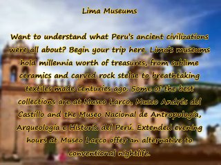 Tourists Attractions in Peru