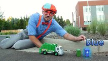 Learn Colors for Toddlers with Blippi Toys | Garbage Truck Toy