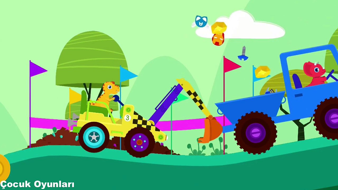 Kepçe Çizgi Film Kepçe Süren Sevimli Dinazor - Kepçe Kepçeler Kepçe Oyunları