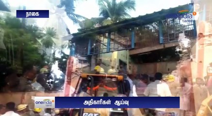 போக்குவரத்துக் கழக கட்டிட மேற்கூரை இடிந்து விபத்து-அதிகாரிகள் ஆய்வு