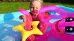 Cute Kid Magic Transform The Mermaid in Pool Finger Family Song Nursery Rhyme Playground for kids