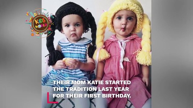 Funny video 2 years old Mila and Emma Arizona Born Babies twins sisters