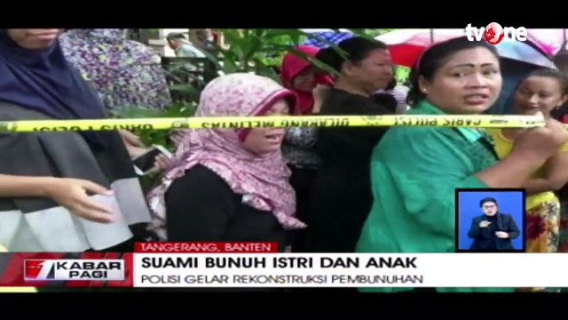 Polisi Rekonstruksi Kasus Suami Bunuh Istri dan Dua Anaknya