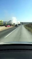 Digjet nje veture ne autostraden Ferizaj-Gjilan