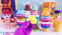 Learn Colors with Paw Patrol Baby Dolls & Peanuts Gang and Ice Cream Stand Bubble Guppies Lollipops