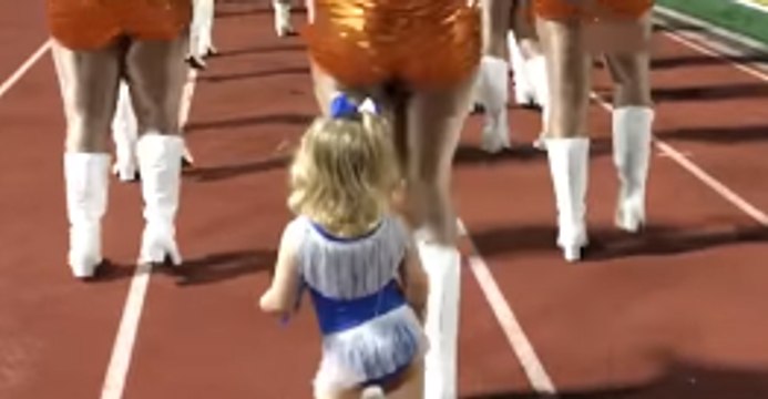 Adorable Toddler Steals the Show at Halftime Performance
