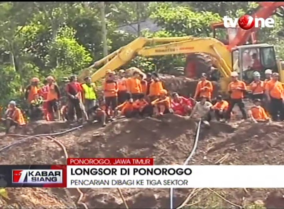 Pencarian Korban Longsor Ponorogo Dipusatkan pada 3 Sektor