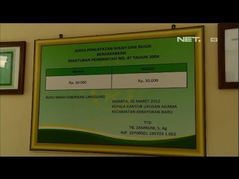NET17 - Biaya Pernikahan Hanya 30 Ribu Rupiah
