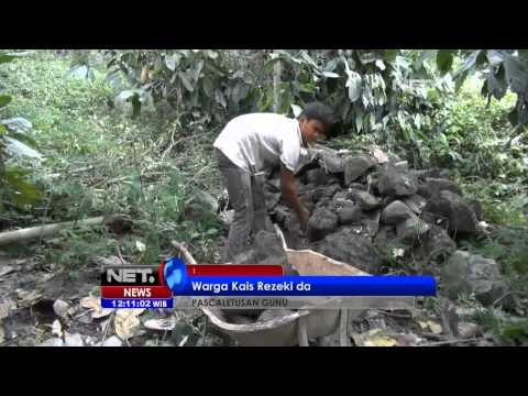 NET12 - Pascaletusan gunung Sinabung, warga kais rezeki dari material letusan