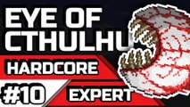 EYE OF CTHULHU Boss Fight | #10 | Hardcore Expert Mode | Terraria Let's Play | No Deaths