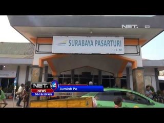 NET24 - Lonjakan penumpang meningkat 100 persen di stasiun Surabaya