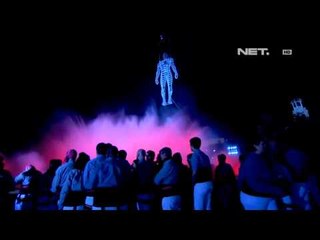 NET5 - Warga Spanyol membuat menara berbentuk manusia raksasa